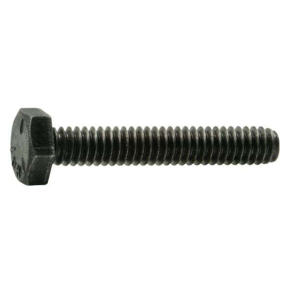 Grade 5, 1/4"-20 Hex Head Cap Screw, Plain Steel, 1-1/2 in L, 3 PK